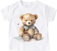 Koszulki dla dziewczynek - Koszulka z misiem dla dziewczynki wzór misiek45 - miniaturka - grafika 1