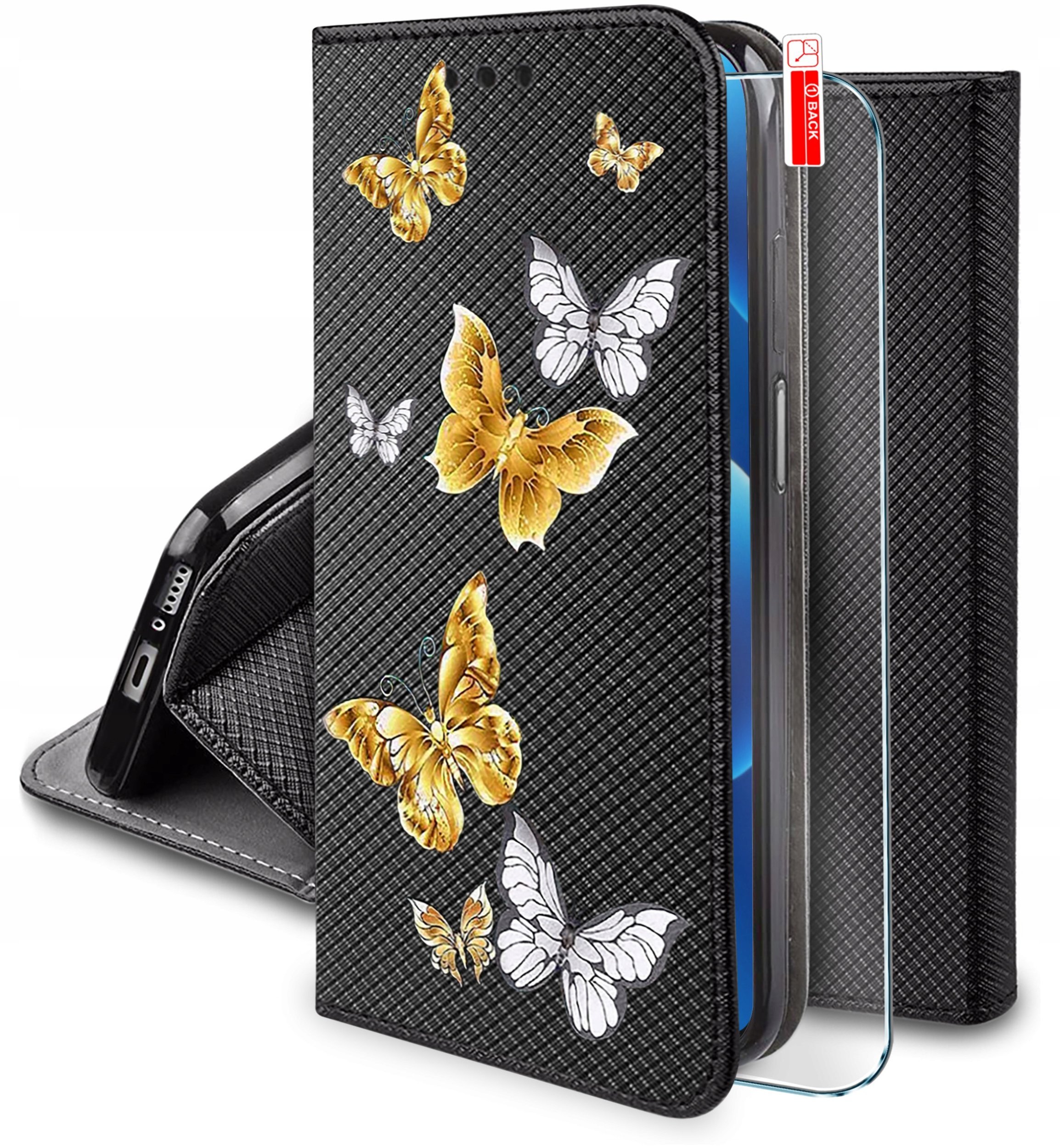 Etui do Samsung A17 5G MAGNET WZORY CASE PORTFEL + SZKŁO 9H