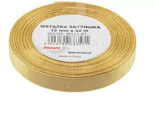 BREWIS Wstążka dekoracyjna satynowa 12mm/32m złota Brewis 87 - Pasmanteria - miniaturka - grafika 1