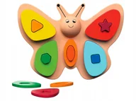 Sortery dla dzieci - Drewniana układanka Kolorowa Sorter - MOTYL - miniaturka - grafika 1