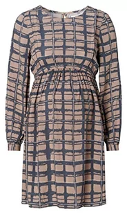 ESPRIT Maternity Damska sukienka z tkaniny Nursing z długim rękawem, szarobrązowa szarość-056, XL - Sukienki ciążowe - miniaturka - grafika 1