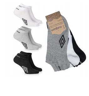 UMBRO Skarpetki krótkie 3 szt (białe, szare, czarne) 35-38 - Pasmanteria - miniaturka - grafika 1