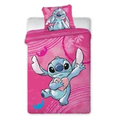 Pościel dla dzieci - Pościel 160x200 Lilo i Stitch 001 róż bawełniana - miniaturka - grafika 1