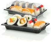 Opakowania gastronomiczne - Pojemnik na sushi z przykrywką 160x91x20 mm, 400 sztuk (132860, A-1101) - miniaturka - grafika 1