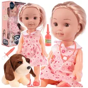 Zabawy w naśladowanie dorosłych - Lalka Bobas z Pluszowym Pieskiem - Zestaw Lekarski Weterynarz dla dzieci Z951 - miniaturka - grafika 1