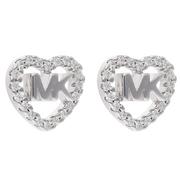 Kolczyki - Kolczyki MICHAEL KORS - Logo Heart Stud MKC1243AN040 Silver Clear - miniaturka - grafika 1