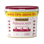 Farby wewnętrzne - Farba Magnat Impressive White biała 11.5 l - miniaturka - grafika 1