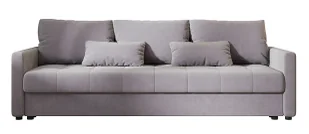 Szara welurowa sofa amerykanka z pojemnikiem M8-E16 - Sofy i kanapy Szara welurowa sofa amerykanka z pojemnikiem M8-E16 - Sofy i kanapy - miniaturka - grafika 1