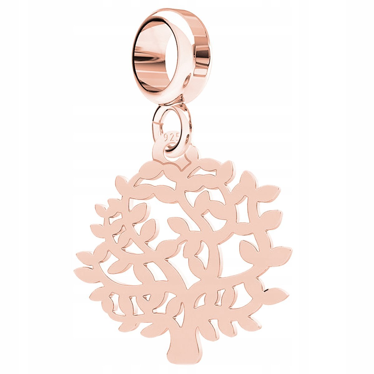 Charms Drzewko różowe złoto srebro 925