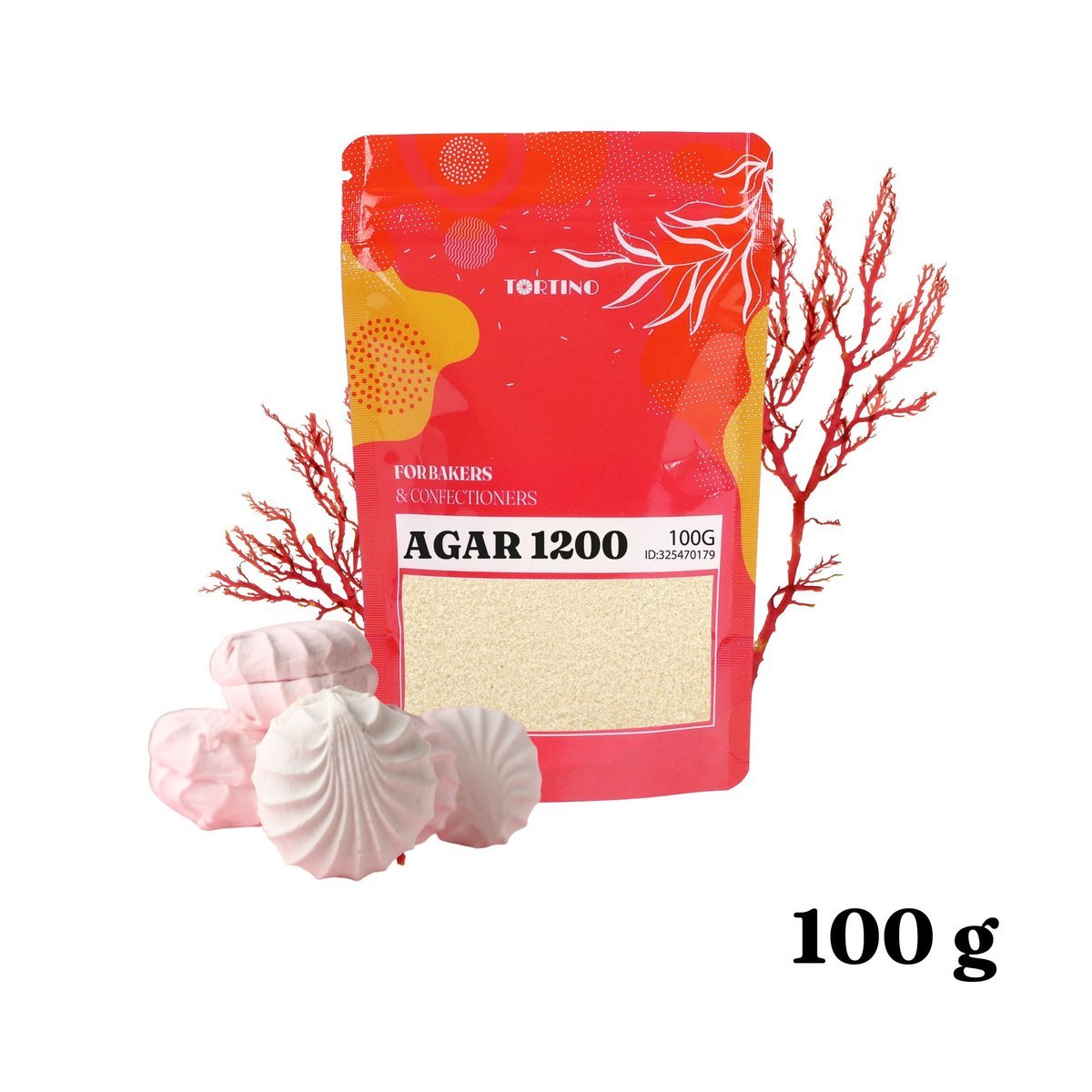 Agar Agar 1200 - naturalny zagęstnik z alg 100g Tortino