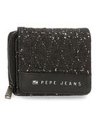 Portfele - Pepe Jeans Portfel w kolorze czarnym - 10 x 8 x 3 cm - miniaturka - grafika 1