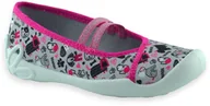 Buty dla dziewczynek - Dziewczęce kapcie do szkoły Befado 116Y323 Blanca Szare - miniaturka - grafika 1
