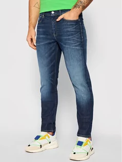 Spodnie męskie - Calvin Klein Jeansy J30J317659 Granatowy Slim Fit - grafika 1