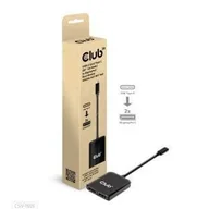 Rozgałęźniki i multiswitche do TV-SAT - Splitter Club 3D CSV-1555 USB TYPE C 3.2 GEN 1 MULTISTREAM TRANSPORT HUB TO DP DUAL MONITOR 4K60HZ - miniaturka - grafika 1