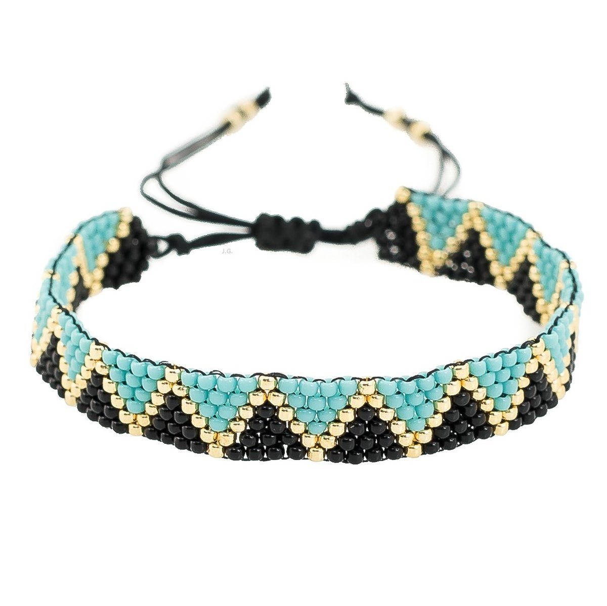 Bransoletka beading regulowana etno boho peyote / JG. Projekt