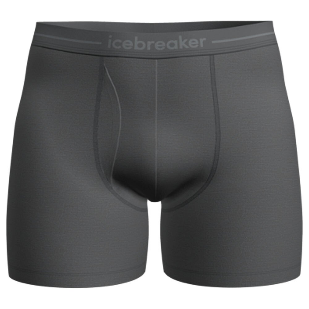Bokserki męskie Icebreaker Anatomica Boxers wFly Jet Hthr-011 L
