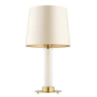 Lampy stojące - Lampa stołowa HAMPTON E27 - mosiądz szczotkowany/beżowy - miniaturka - grafika 1
