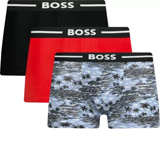 Majtki męskie - BOSS Bokserki 3-pack Trunk 3P Bold Design - grafika 1