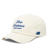 Czapki damskie - Czapka z daszkiem New Balance 6 Panel Athletics Legacy Hat LAH53000PEF Biały - miniaturka - grafika 1