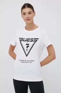 Koszulki i topy damskie - Guess t-shirt bawełniany kolor biały - grafika 1