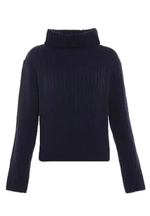 Blonda Damski sweter z golfem z długimi rękawami, akryl, granatowy, rozmiar XL/XXL, morski, XL - Swetry damskie - miniaturka - grafika 1