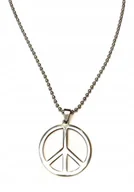 Wisiorki - NASZYJNIK PRZYWIESZKA WISIOREK PACYFA PACYFKA SYMBOL POKOJU STAL NIERDZEWNA - miniaturka - grafika 1