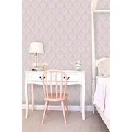 Tapety - Flizelina tapeta Adamaszek pastelowy róż 250x104cm - miniaturka - grafika 1