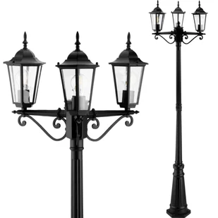 Lampa Ogrodowa Zewnętrzna 3Xe27 Słupek Latarnia 2M Czarna Bellis Lumiled - Lampy ogrodowe Lampa Ogrodowa Zewnętrzna 3Xe27 Słupek Latarnia 2M Czarna Bellis Lumiled - Lampy ogrodowe - miniaturka - grafika 1