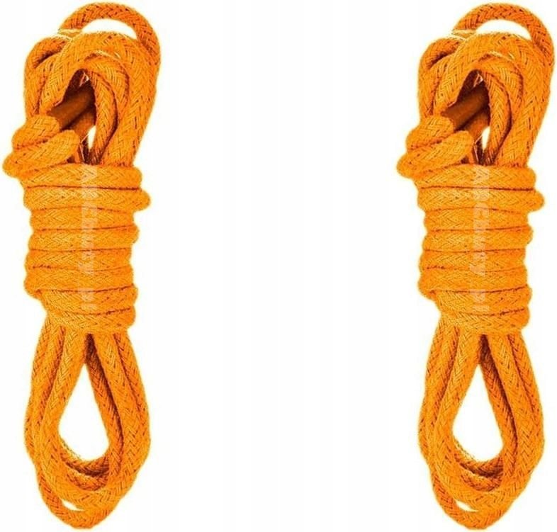 Sznurówki POMARAŃCZOWE Sznurowadła 140 cm ŚREDNIE OKRĄGŁE 3,5 BAWEŁNA G9-50