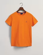 Koszulki męskie - GANT Męska koszulka polo z logo Contrast Logo SS, Persimmon Orange, Persimmon Orange, XXL - miniaturka - grafika 1