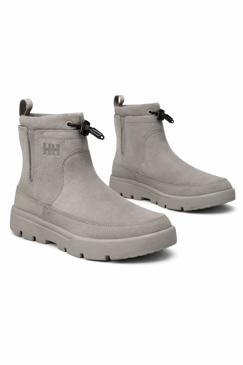 HELLY HANSEN SZARE ŚNIEGOWCE DAMSKIE ZIMOWE ZE SKÓRĄ 39 1I4A