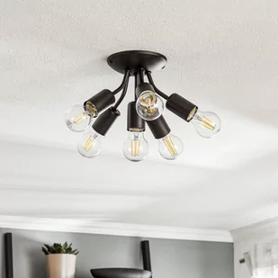 Lampa sufitowa oprawa Go, 6-punktowa, czarna - Lampy sufitowe - miniaturka - grafika 2