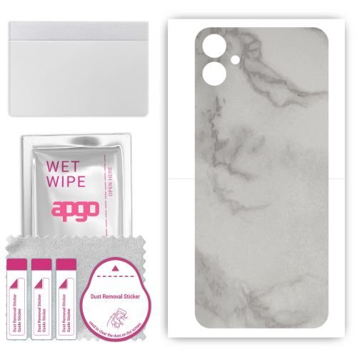 folia naklejka skórka strukturalna na TYŁ do Samsung Galaxy F14 - Marmur Szary - apgo SKINS