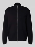 Swetry męskie - Kurtka o kroju relaxed fit z dzianiny z mieszanki wiskozy model ‘TELLER’ - miniaturka - grafika 1