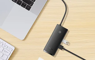 Hub Baseus OS Lite 6-Port (Typ-C do HDMI+USB3.0*2+PD+SD/TF) (czarny) - Huby USB - miniaturka - grafika 10