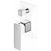 Baterie podtynkowe - Omnires PARMA bateria wannowa podtynkowa PM7435 CRB CHROM + BIAŁY - miniaturka - grafika 1