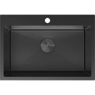 Zlewozmywaki - Mexen Solix zlewozmywak stalowy 1-komorowy 650 x 450 mm, czarny - 6403651000-70 - miniaturka - grafika 1