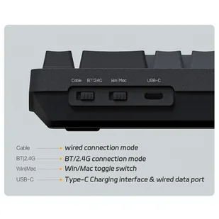 MIIIW POP Series Z680cc Mechanical Keyboard 68 Keys Three-mode - Gateron Brown Switch - Klawiatury - miniaturka - grafika 8