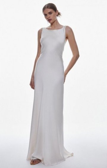 KAREN MILLEN SUKIENKA SATYNOWA PROSTA MAXI 40 1Y1Z