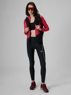 Odzież trekkingowa damska - 4F Legginsy trekkingowe szybkoschnące damskie - czarne XXL - miniaturka - grafika 1