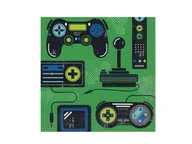 Dekoracje i nakrycia stołu na imprezę - Serwetki urodzinowe Gamer Party - 33 cm - 16 szt. - miniaturka - grafika 1
