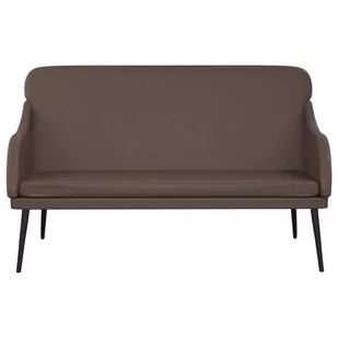 Lumarko Ławka, brązowa, 110x76x80 cm, tapicerowana sztuczną skórą - Ławki do przedpokoju - miniaturka - grafika 4