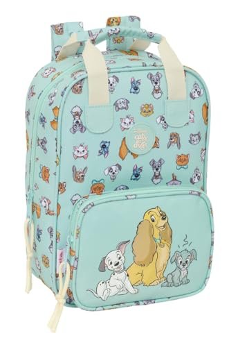 Safta Plecak dziecięcy CATS & DOGS z uchwytami, odpowiedni dla dzieci w różnym wieku, wygodny i wszechstronny, jakość i wytrzymałość, 20 x 8 x 28 cm, Pastelowy niebieski, M, Casual