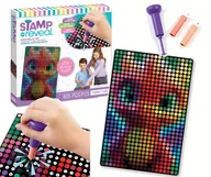 Prace ręczne dla dzieci - MAKE IT REAL Zestaw do kropkowania po numerach ŚWIECĄCY SMOK STAMP BY NUMBER Zabawka Kreatywna 1475 - miniaturka - grafika 1