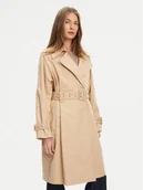 Płaszcze damskie - Guess Trencz W5YL02 WHDF1 Beżowy Regular Fit - miniaturka - grafika 1