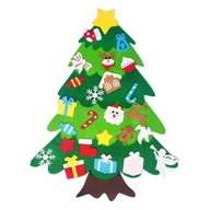 Ozdoby bożonarodzeniowe - Choinka Z Filcu Z Ozdobami Diy Dla Dzieci Kreatywny Zestaw Święta Prezent - miniaturka - grafika 1