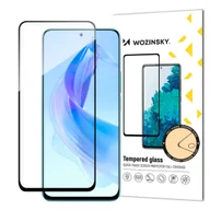 Szkła hartowane na telefon - Wytrzymałe szkło hartowane do Honor 90 Lite / X50i na cały ekran z ramką Full Glue czarne WOZINSKY - miniaturka - grafika 1