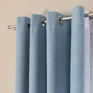 Zasłony - Gotowa zasłona do sypialni 100% zaciemniająca na przelotkach, kolor niebieski, rozmiar 140x250 cm - miniaturka - grafika 1