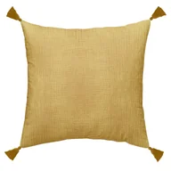 Poduszki dekoracyjne - Poduszka Spirit Garden z frędzlami żółta 40 x 40 cm - miniaturka - grafika 1