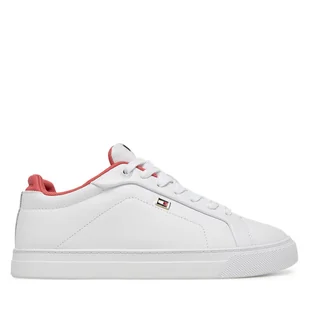 Sneakersy Tommy Hilfiger Sporty Sneaker FW0FW08899 Biały - Sneakersy damskie - miniaturka - grafika 1